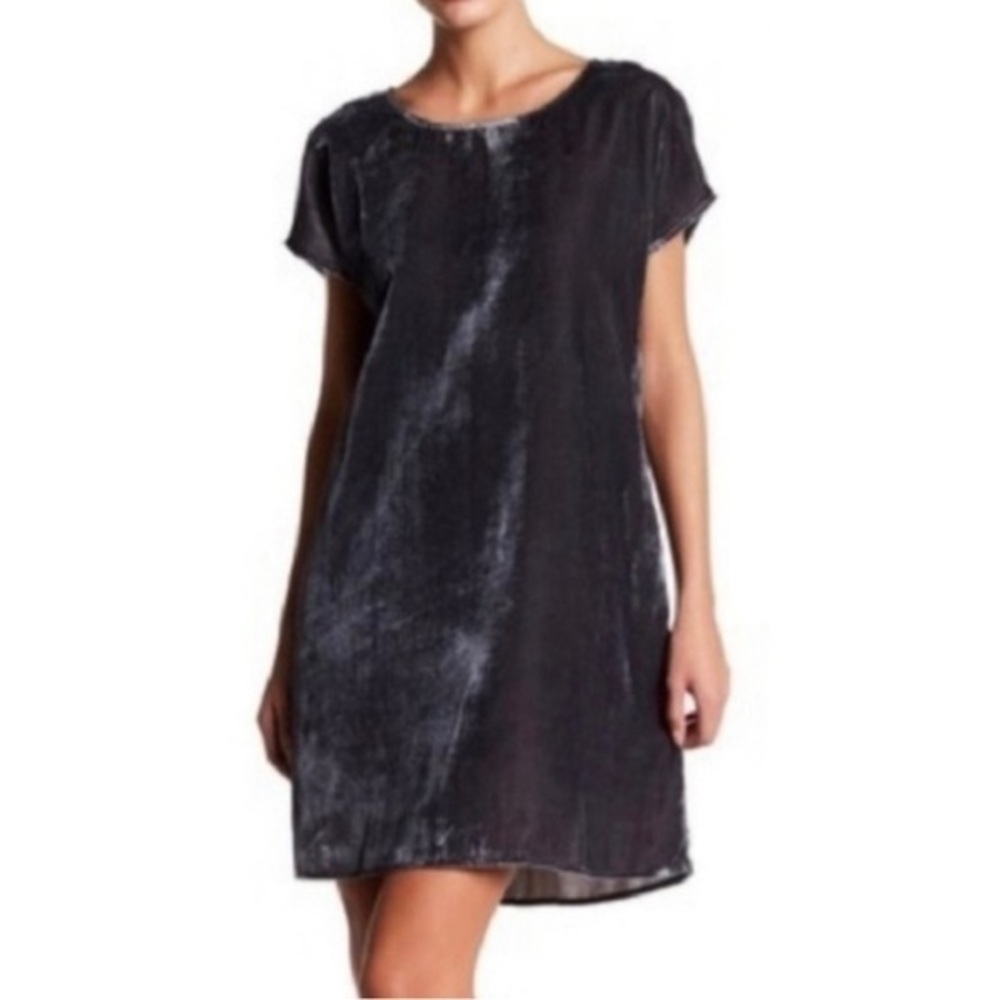 Chelsea & Theodore Velvet Shift Dress